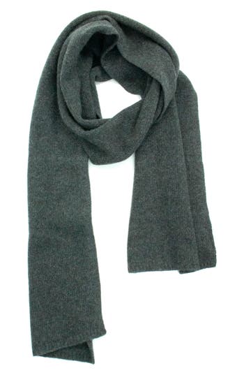 Portolano Solid Cashmere Scarf In Brown