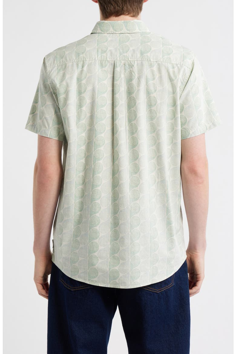 Yardy Short Sleeve Button-Up Shirt, Alternate, color, LEAF GREEN