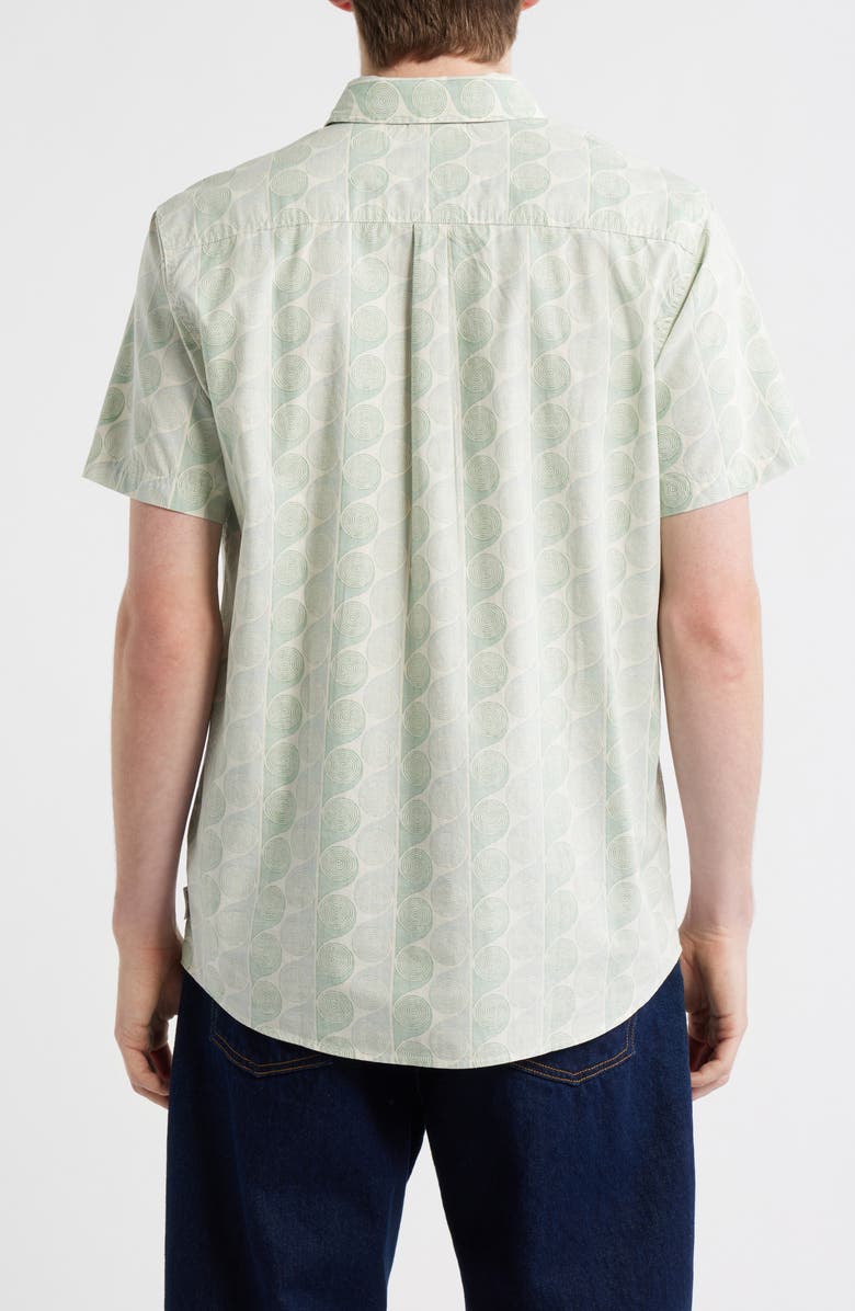 Rip Curl Yardy Short Sleeve Button-Up Shirt, Alternate, color, Leaf Green