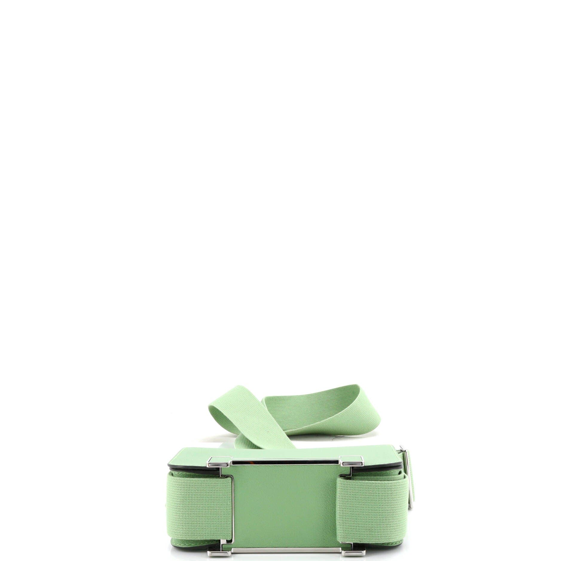 Pre-Owned Hermes Geta Bag Chevre Mysore, Alternate, color, Vert Criquet