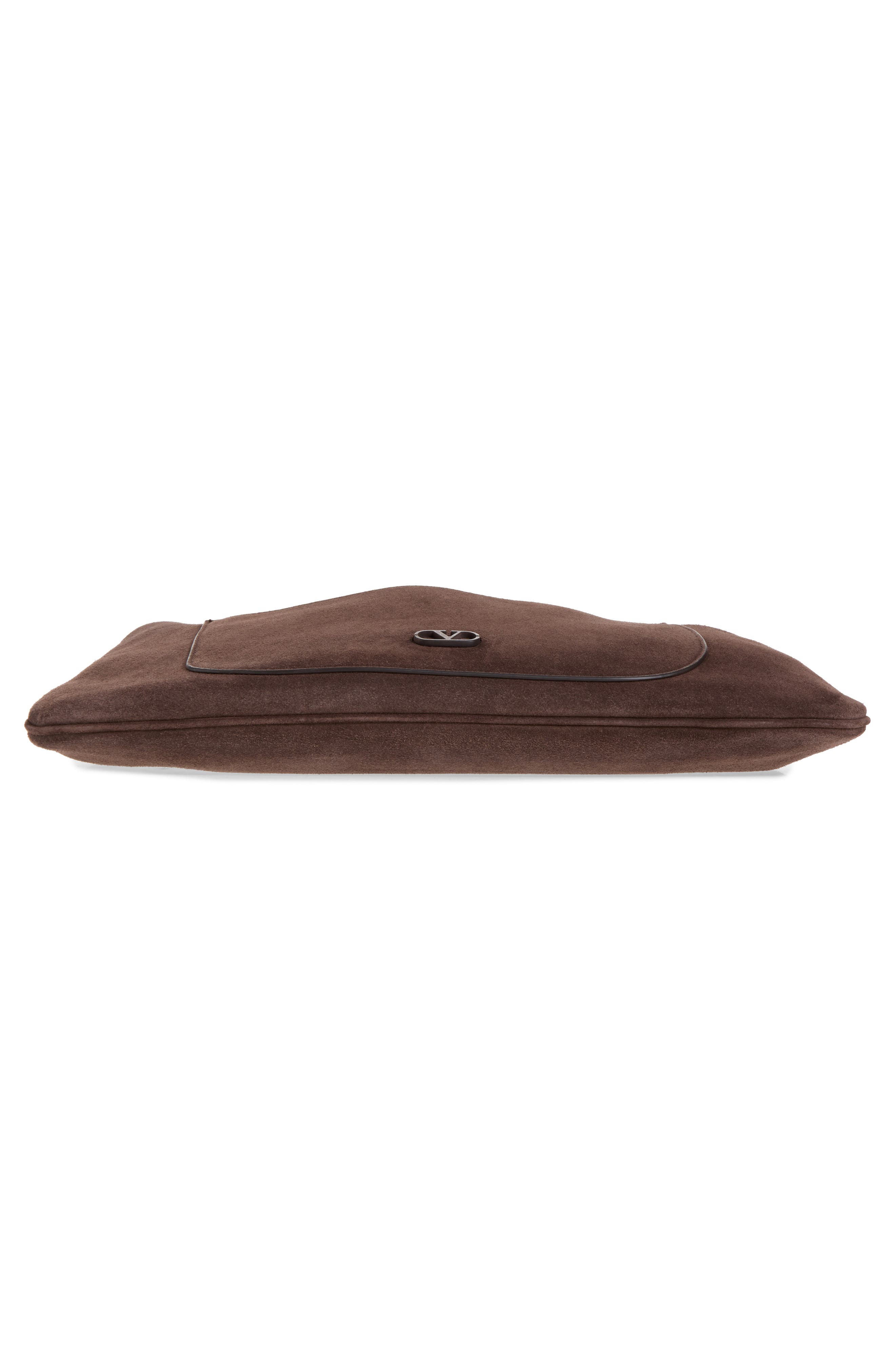 Emile Small Leather Suede Hobo Bag, Alternate, color, DARKK BROWN