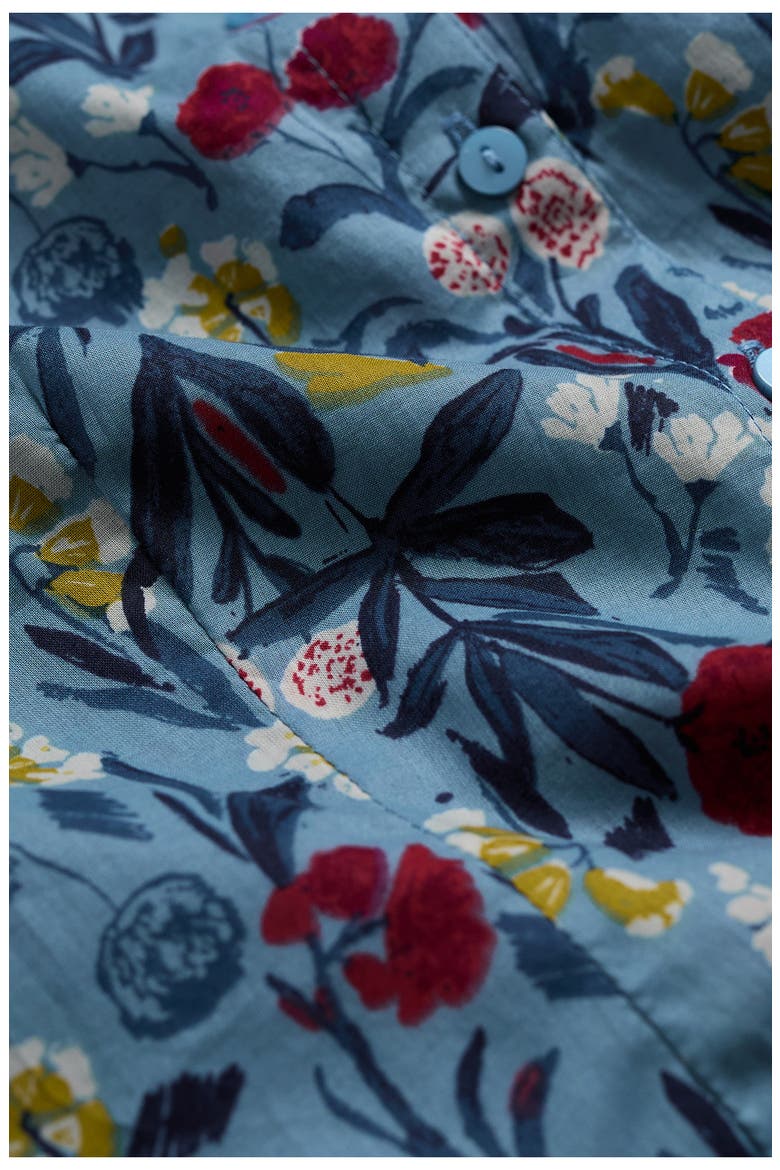 Rushmaker Floral Organic Cotton Voile Button-Up Shirt, Alternate, color, SPRING STEMS SEASCAPE MIX