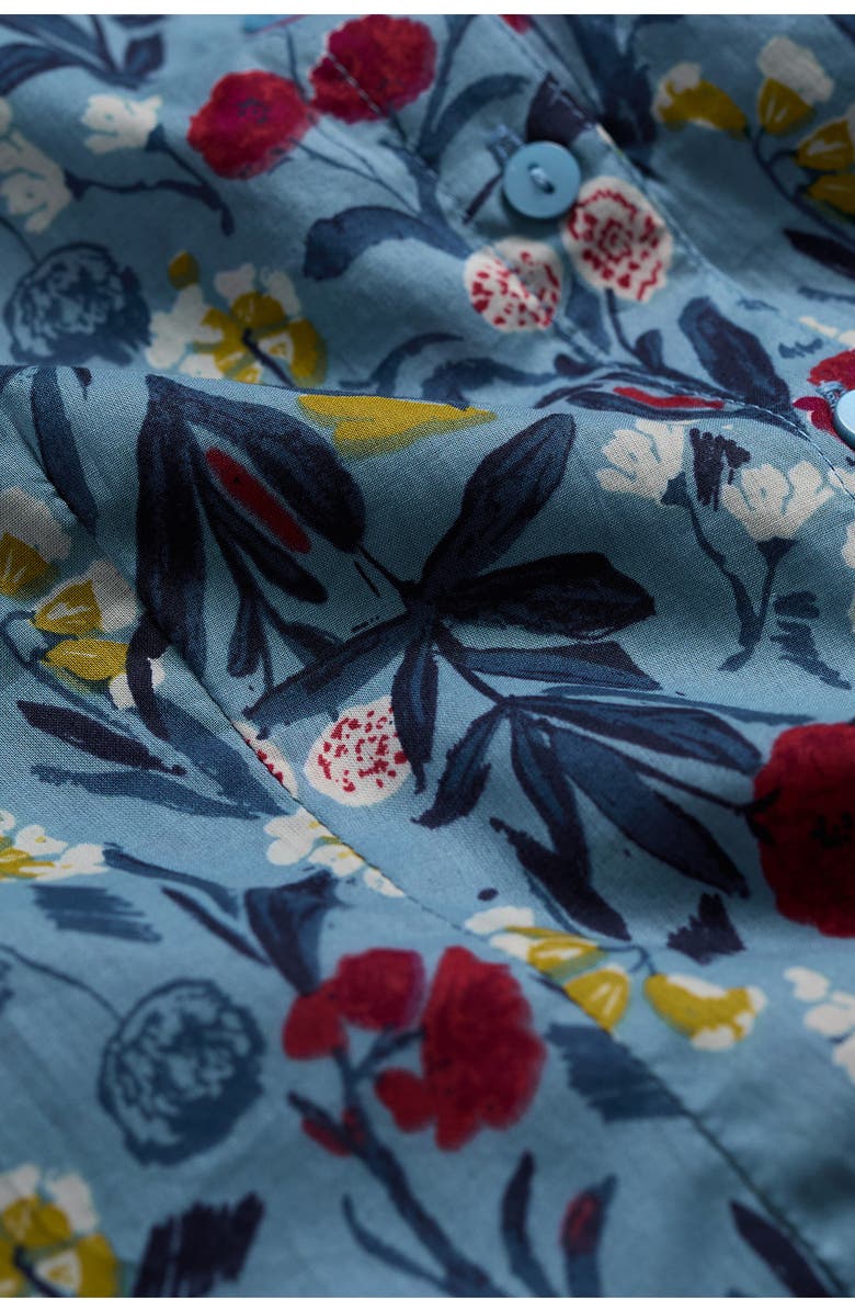 Seasalt Cornwall Rushmaker Floral Organic Cotton Voile Button-Up Shirt, Alternate, color, Spring Stems Seascape Mix