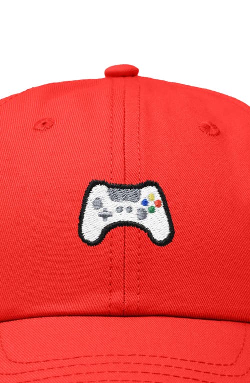 Dalix Game Controller Embroidered Hat In Red