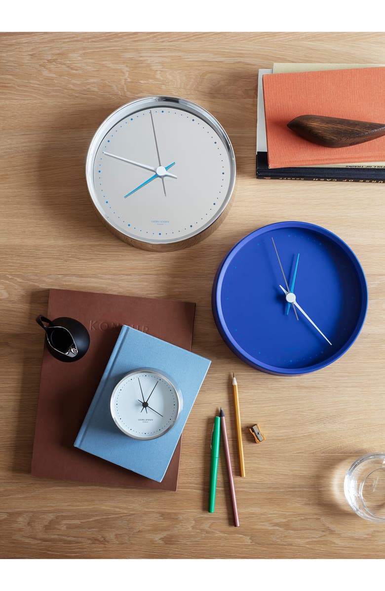 Georg Jensen Koppel Wall Clock, Alternate, color, Stainless Steel