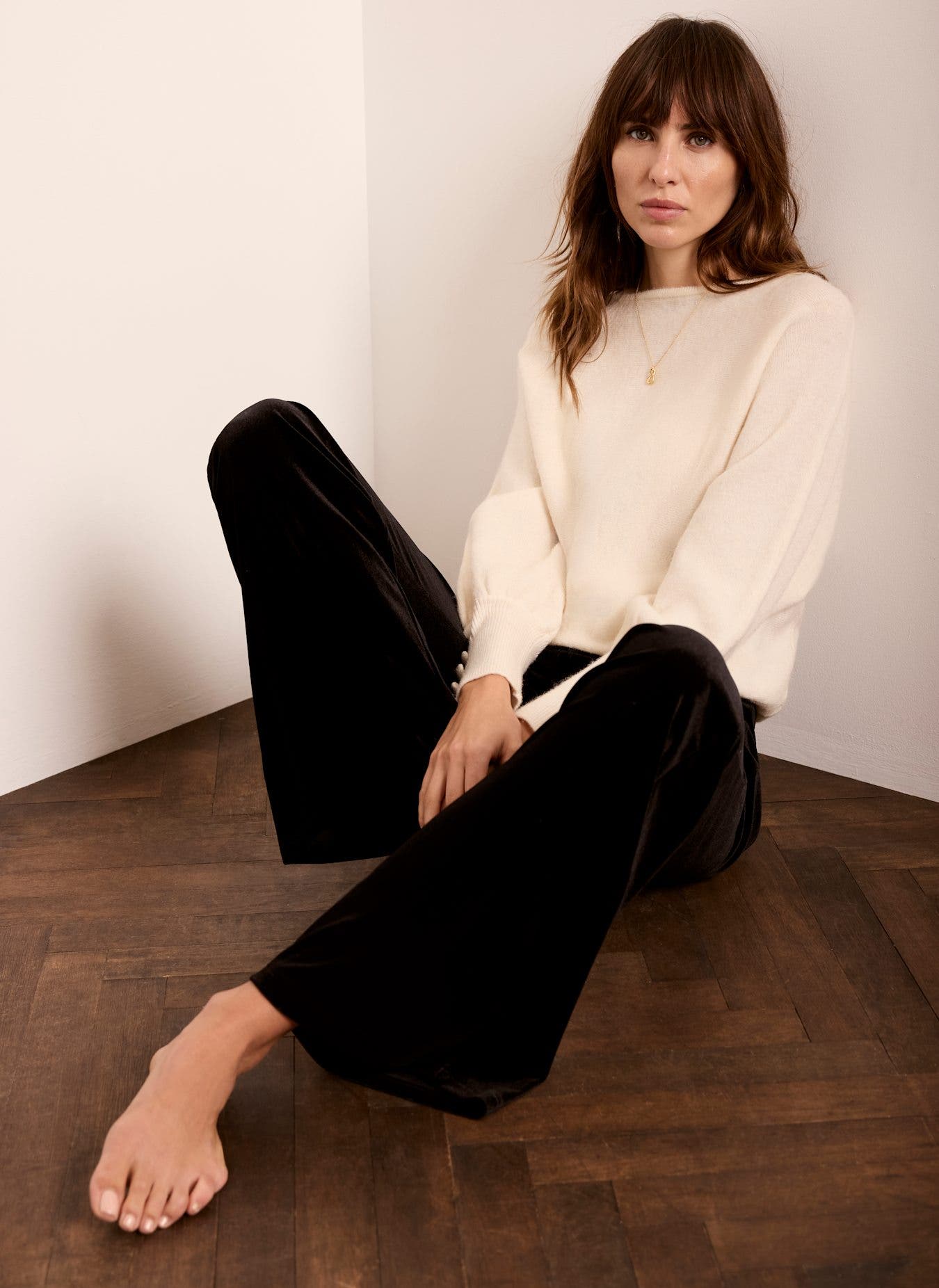 MINT VELVET Velvet Wide Leg Trousers (Women) | Nordstrom