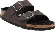 Birkenstock Arizona Genuine Shearling Lined Slide Sandal