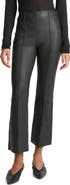 Vince Crop Flare Stretch Leather Pants