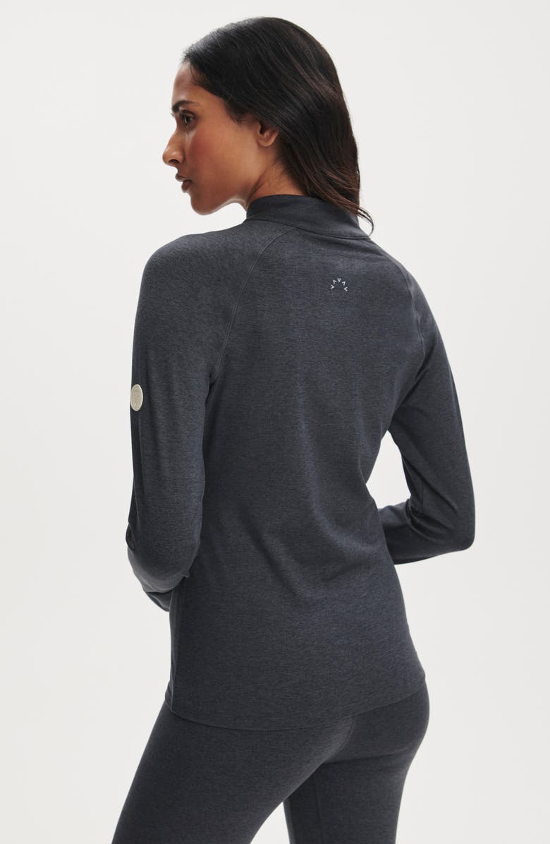 Varley Always Warm Half Zip Base Layer Top, Alternate, color, Black Marl