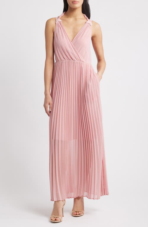 Chelsea28 Pleat Tie Back Maxi Dress In Pink Beauty
