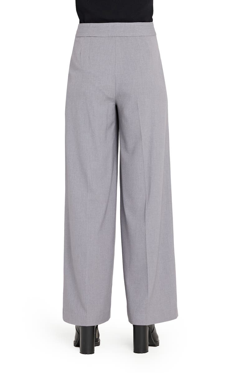 Tahari ASL Wide Leg Pants, Alternate, color, Heather Grey
