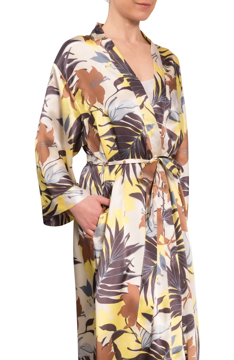 Everyday Ritual Colette Satin Wrap, Alternate, color, Tropical Foliage