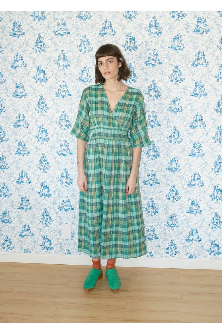 Dani Cross Front Midi Dress, Alternate, color, Garden