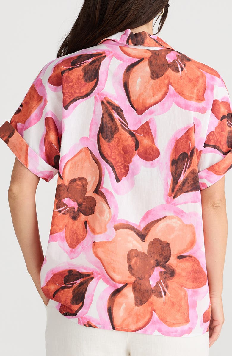 Brave+True Alice Floral Print Shirt, Alternate, color, Azalea