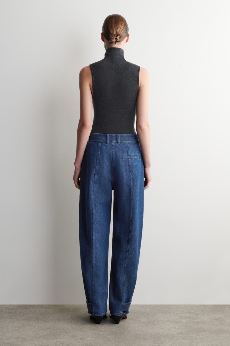 Denim Tulip Pants, Alternate, color, BLUE