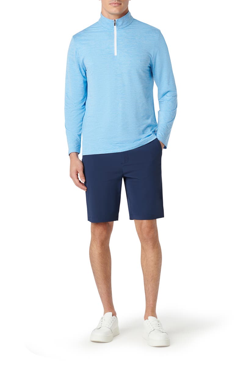 Bugatchi Quarter Zip Performance Pullover, Alternate, color, Azure