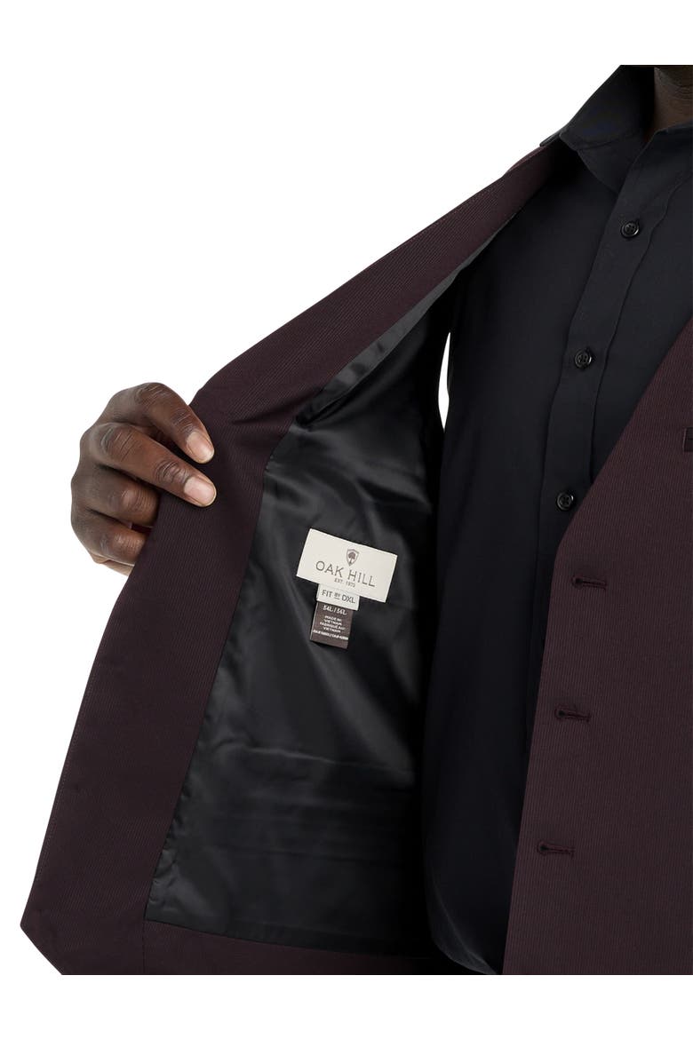 Microstripe Vest, Alternate, color, BURGUNDY