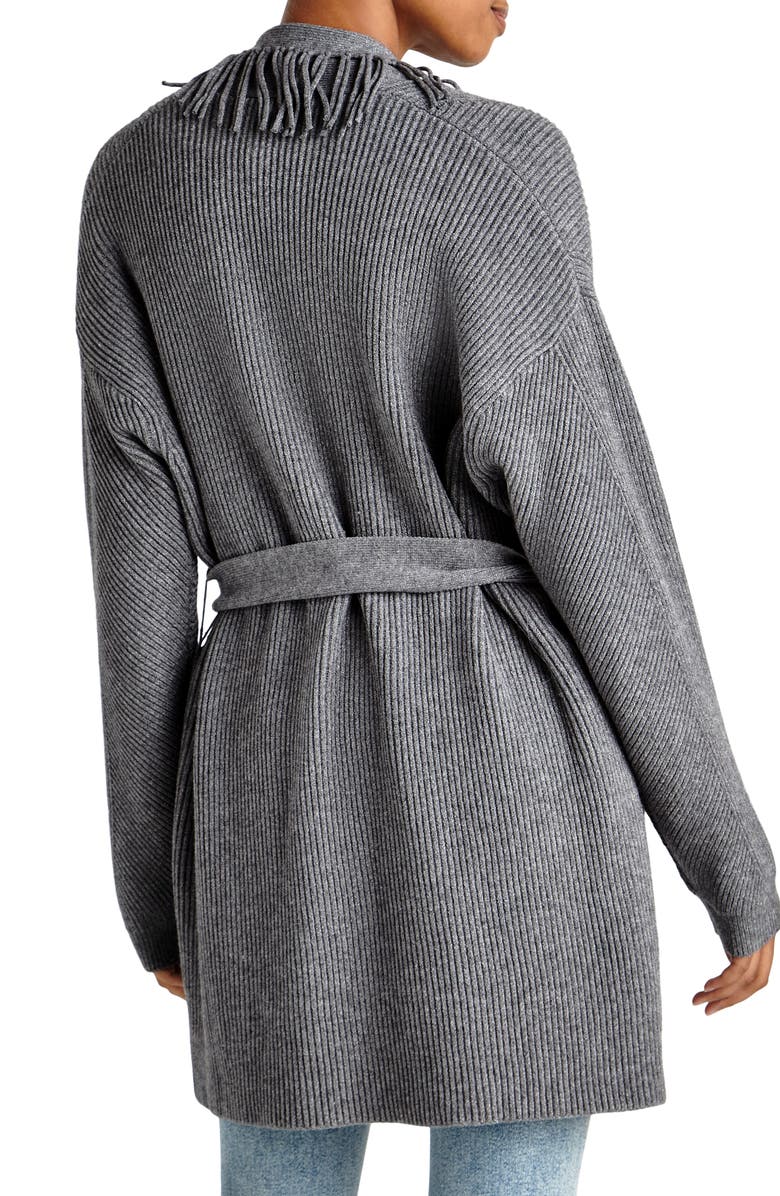 Splendid Cora Belted Fringe Cardigan, Alternate, color,