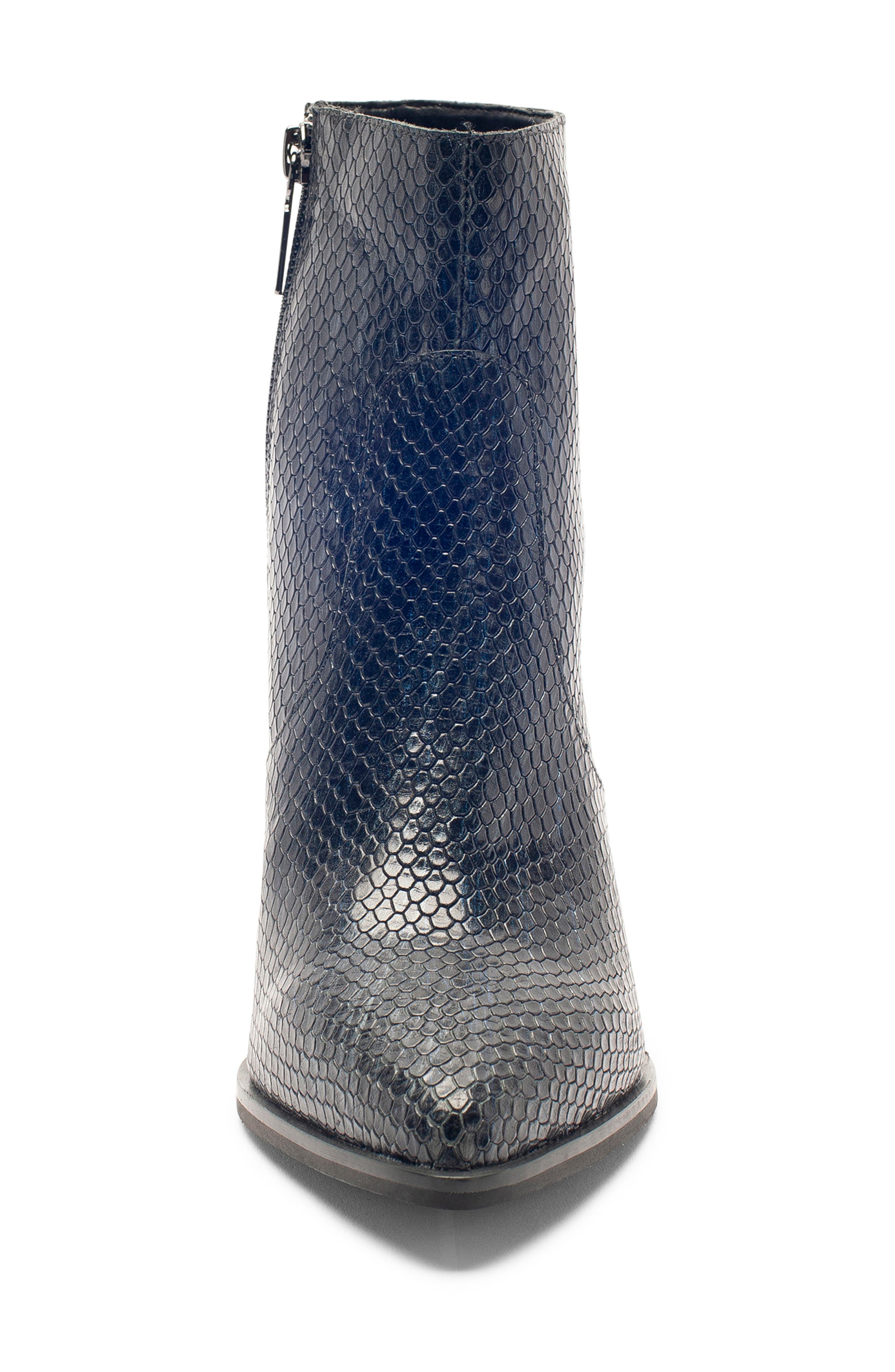 Tania Waterproof Bootie, Alternate, color, BLACK SNAKE LEATHER