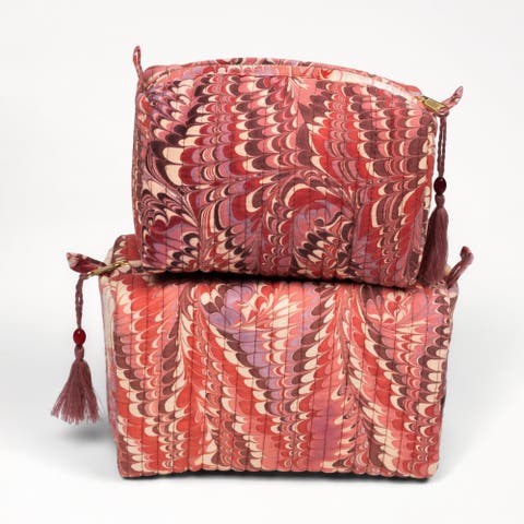 Florentine Hand Marbled Cosmetic Bag