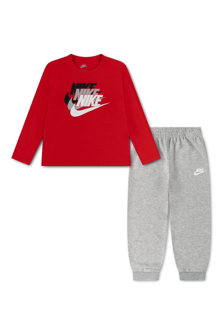 Kids' Futura Logo 2-Piece Jogger Set, Main, color, GREY HEATHER
