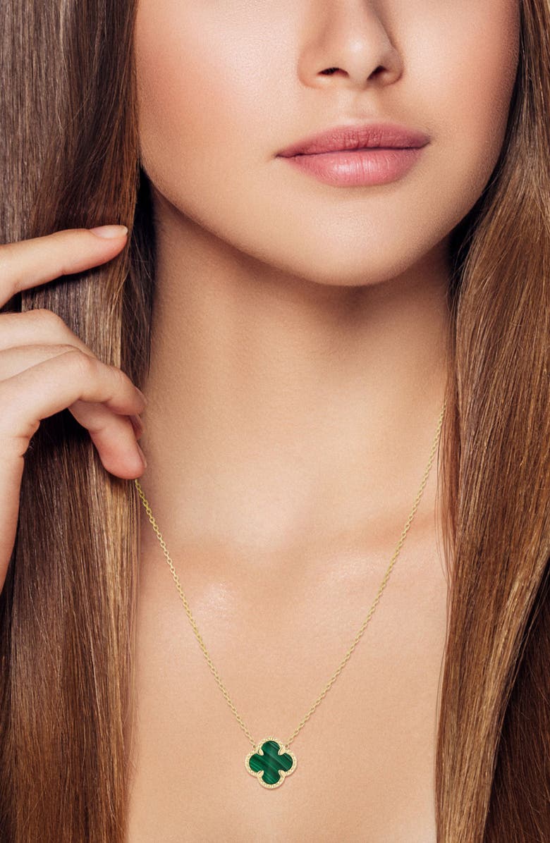 Ember Fine Jewelry <p>14k Gold Clover Pendant Necklace</p>, Alternate, color, Gold