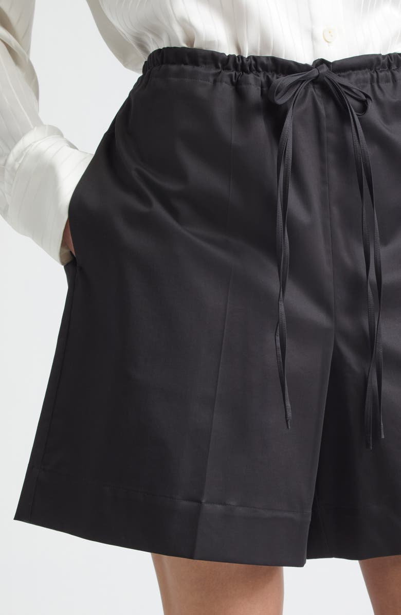 GIA STUDIOS Richie Cotton Blend Shorts, Alternate, color, Black