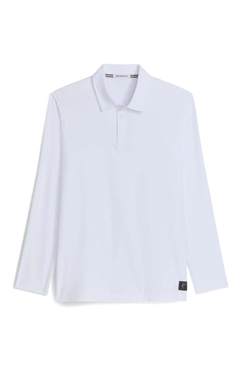 Shore Long Sleeve Stretch Performance Golf Polo, Main, color, White