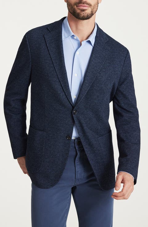 Matteo Wool & Cotton Twill Knit Blazer