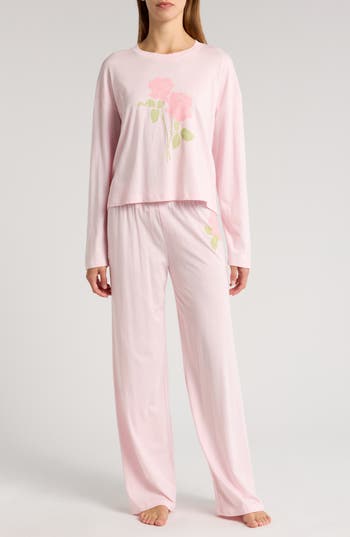 Shop Pj Salvage Cotton & Modal Pajamas In Blush