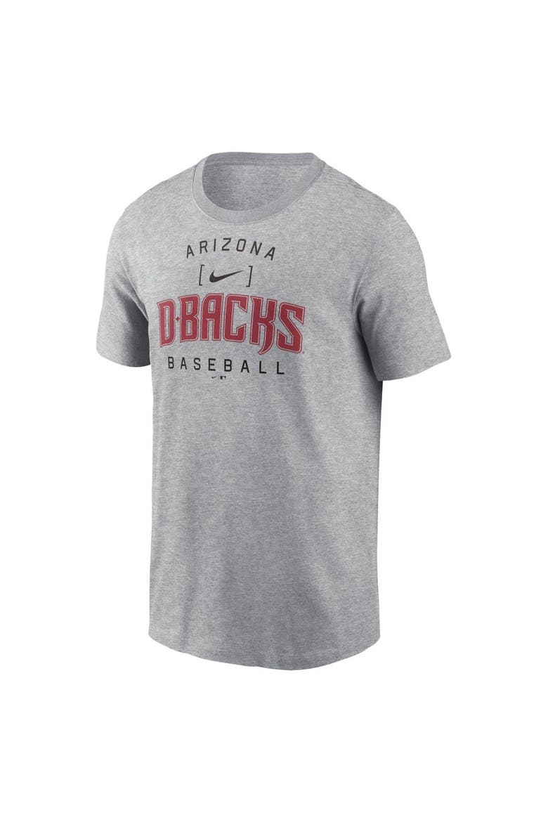 Men's Nike Heather Gray Arizona Diamondbacks Home Team Athletic Arch T-Shirt, Alternate, color, Heather Gray