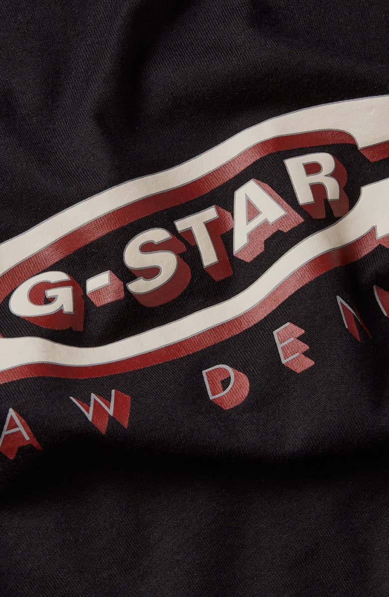 G-STAR Boxy Old Skool Logo Logo Sleeve Graphic T-Shirt, Alternate, color, 