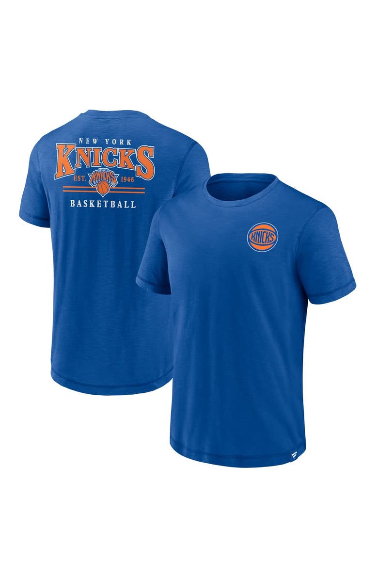 FANATICS Men's Fanatics  Royal New York Knicks Slub Team T-Shirt, Alternate, color, 