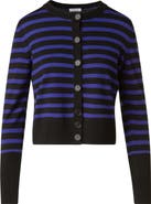 Akris punto Stripe Virgin Wool Cardigan