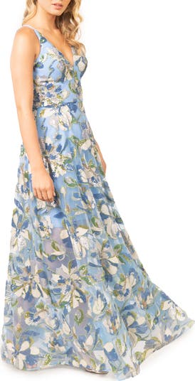 Ariyah Floral Sequin Gown