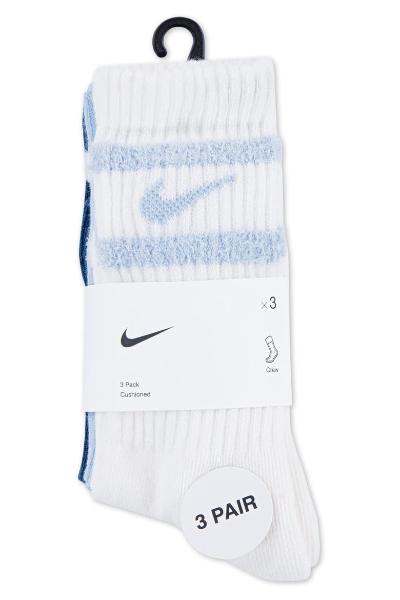 Kids' Pack of 3 Crew Socks, Alternate, color, SAIL