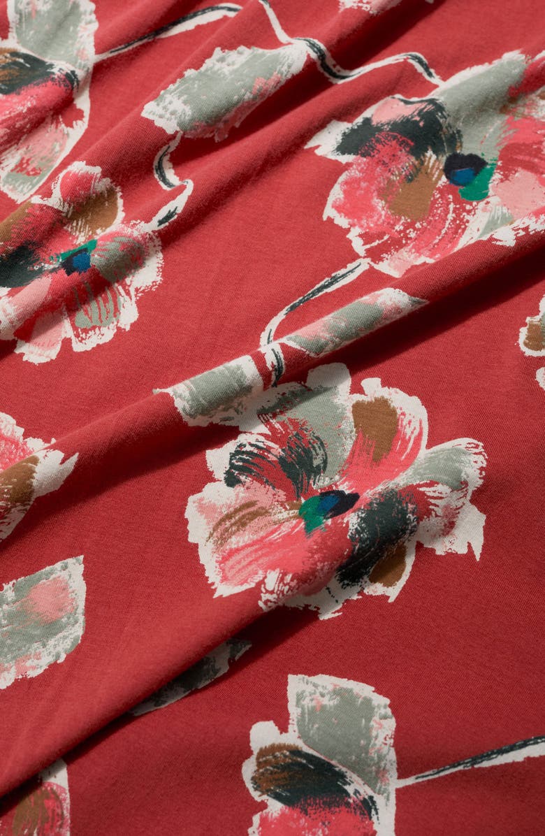 Seasalt Cornwall Pier View Floral Fit & Flare Midi Dress, Alternate, color, Artist Camellia Red Sail