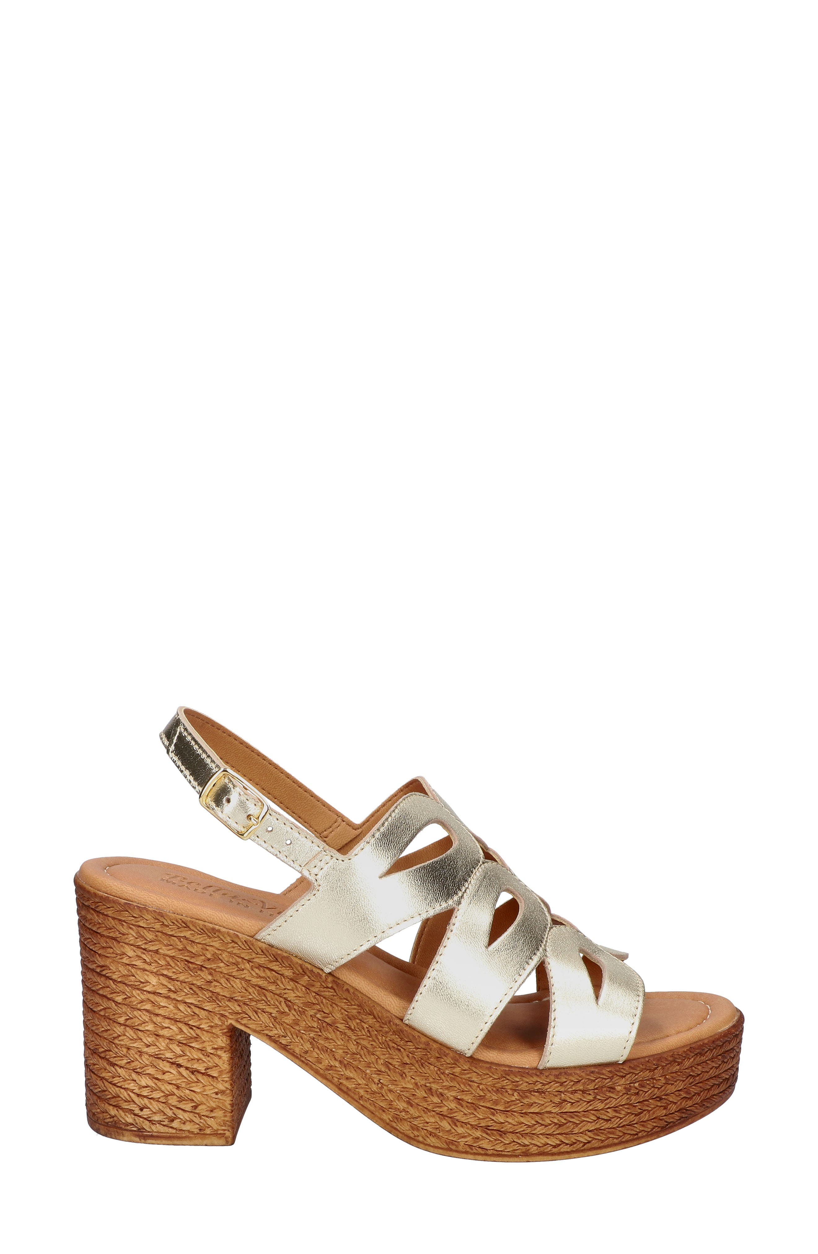 Bella Vita Strappy Platform Sandal, Alternate, color, Champagne Leather