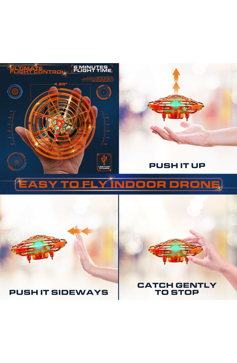 Force1 Scoot Skeet Drone Game (Drone Only)- Orange, Alternate, color, Orange