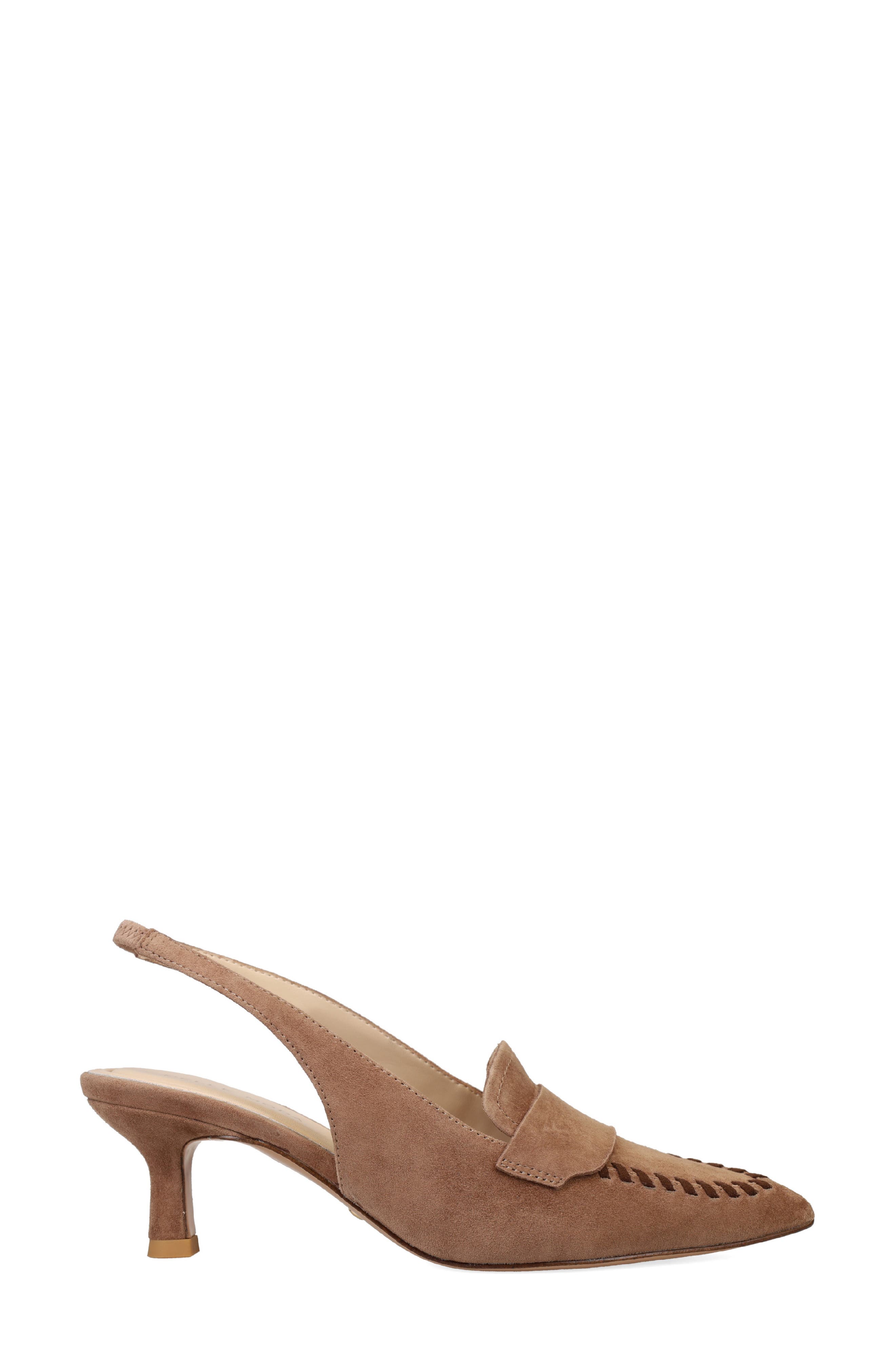 Pelle Moda Keagen Pointed Toe Slingback Pump, Alternate, color, Taupe