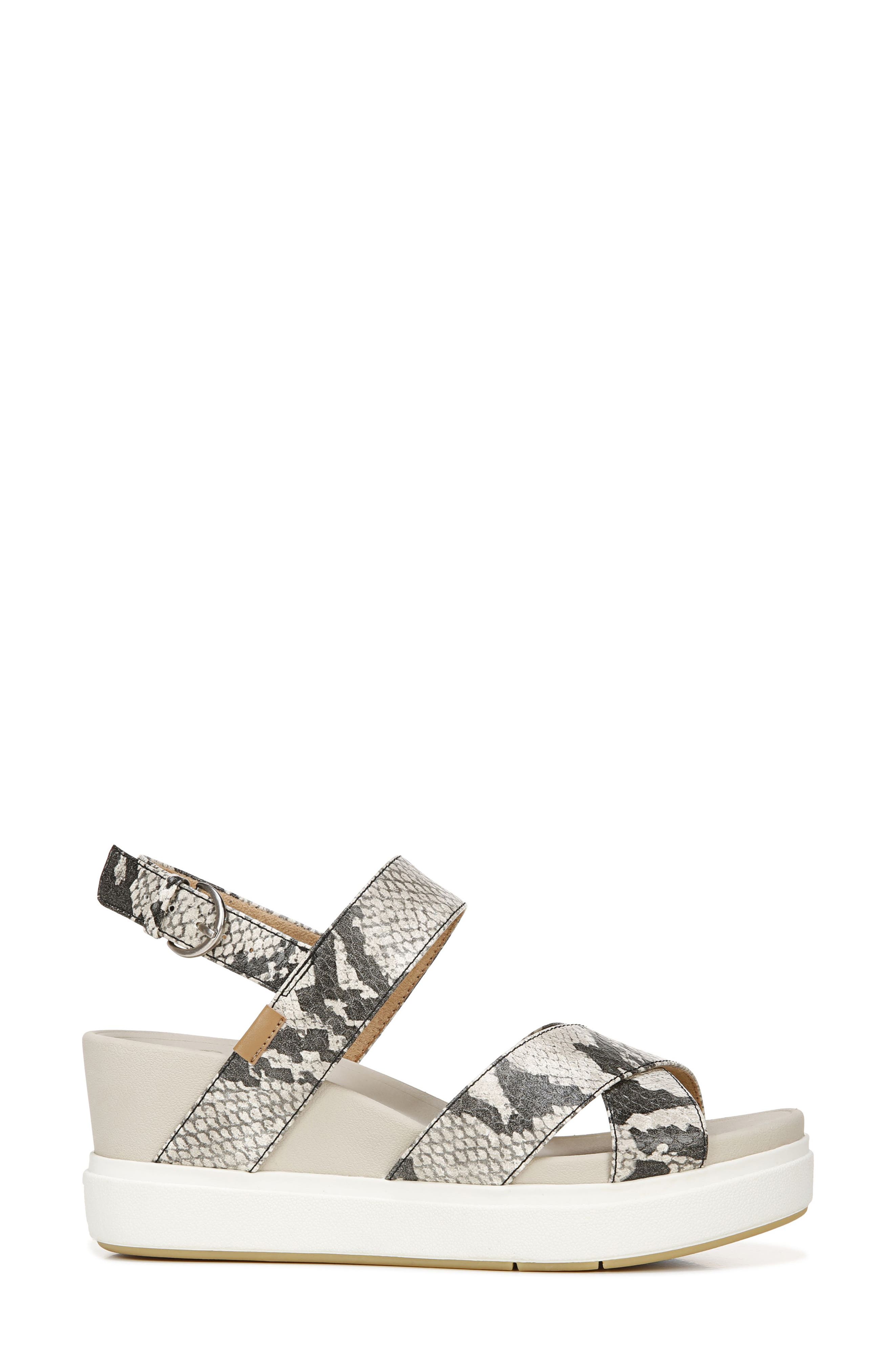 Scenario Platform Sandal, Alternate, color, BLACK WHITE SNAKE FAUX LEATHER