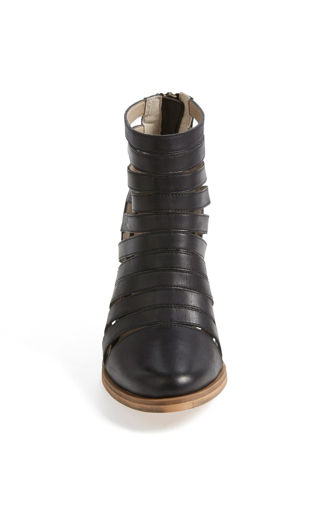 Hinge 'Dresden' Caged Leather Bootie, Alternate, color, 