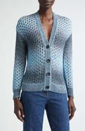 Etro Sequin Embellished Open Stitch Ombré Cardigan