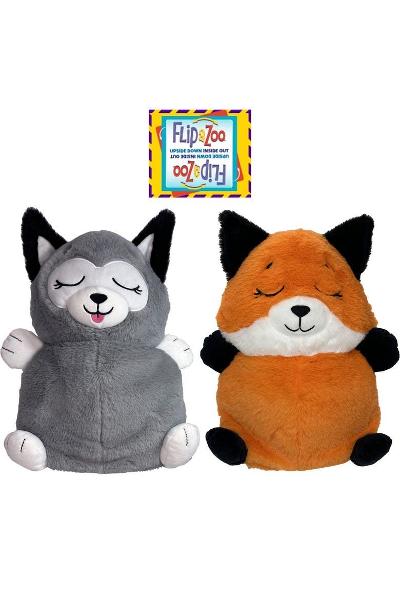 Upside Down Inside Out Fox To Husky 2 In 1 Animal Plush, Alternate, color, Multicolored