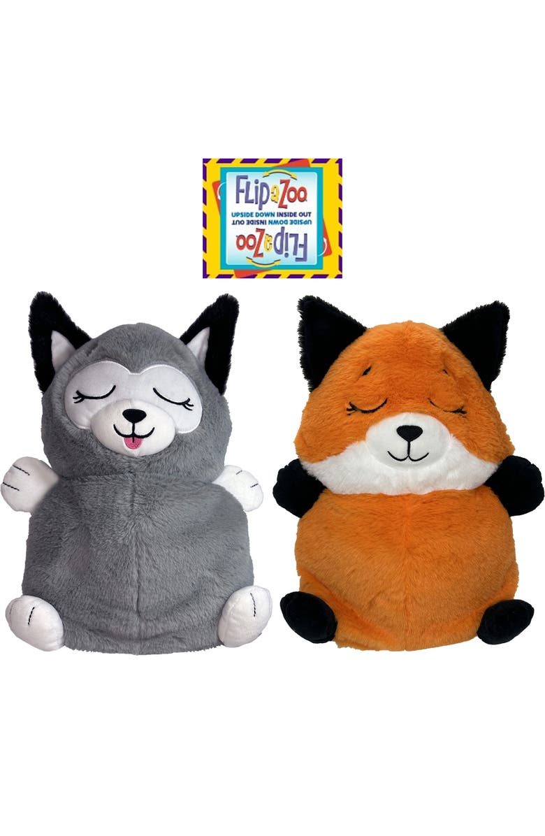 FlipaZoo Upside Down Inside Out Fox To Husky 2 In 1 Animal Plush, Alternate, color, Multicolored