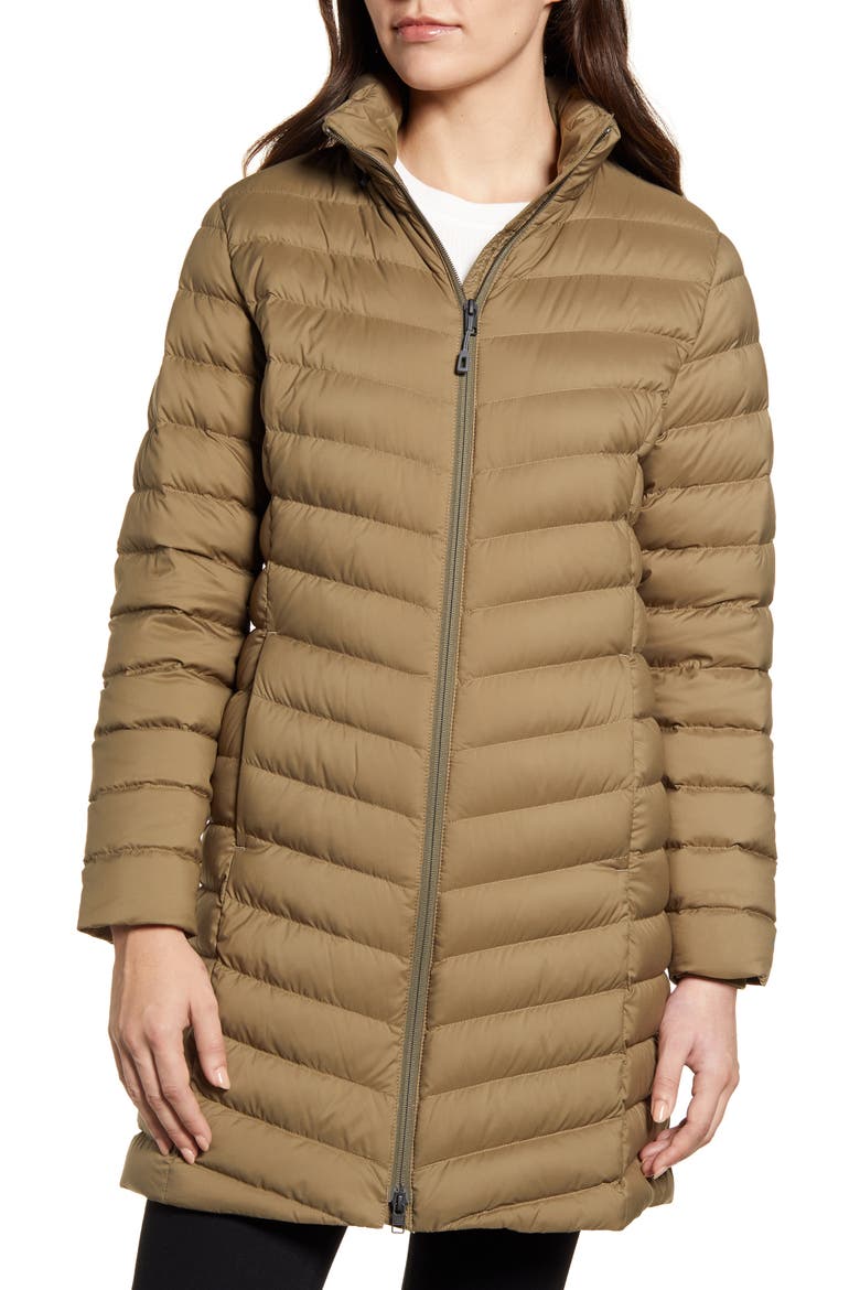 Silent 700 Fill Power Down Hooded Jacket, Alternate, color, SAGE KHAKI