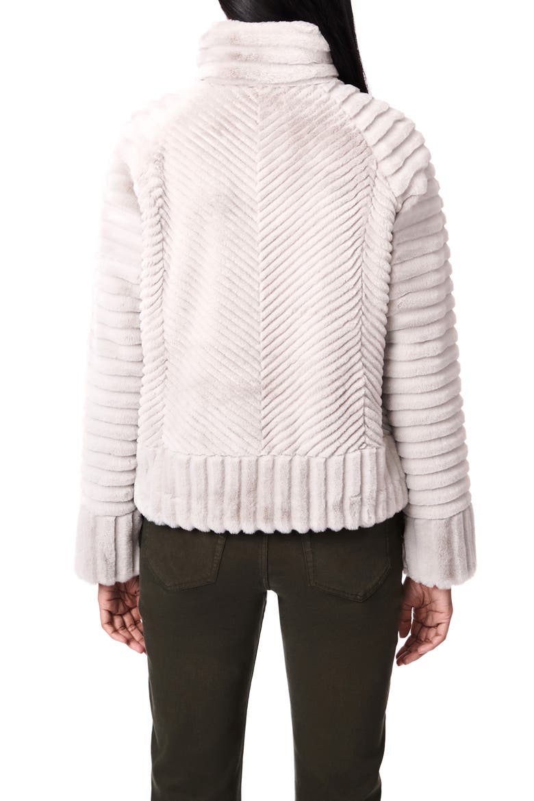 Textured Faux Fur Jacket, Alternate, color, POWDER GREY