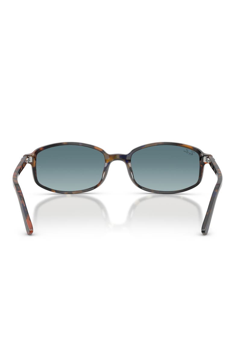 Sam 56mm Irregular Oval Sunglasses, Alternate, color, YELLOW BLUE HAVANA / BLUE