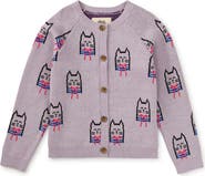 Tea Collection Iconic Bowtie Cats Cardigan