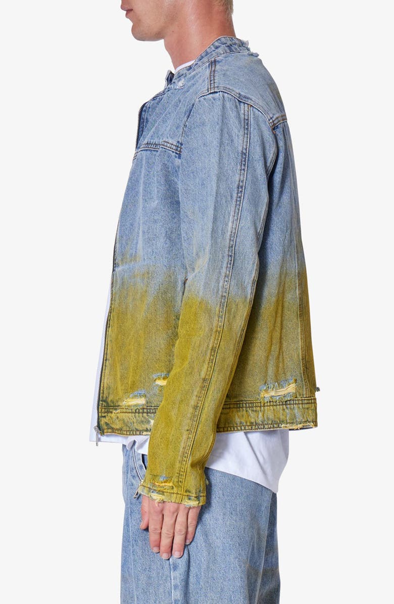 mnml Gradient Zip Denim Jacket, Alternate, color, Blue